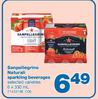 Wholesale Club NATURALI SPARKLING BEVERAGES, 6 X 330 ML offer