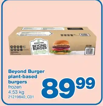 Wholesale Club PLANT-BASED BURGERS, 4.53 kg offer