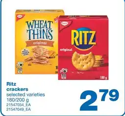 Wholesale Club RITZ CRACKERS 180/200 g offer