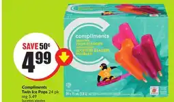 FreshCo Compliments Twin Ice Pops 24 pk offer
