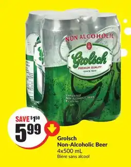 FreshCo Grolsch Non-Alcoholic Beer 4x500 ml offer