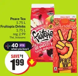 FreshCo Peace Tea 1.75 L Fruitopia Drinks 1.75 L offer