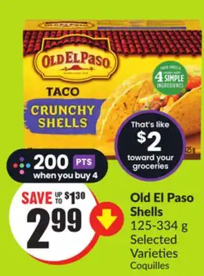 FreshCo Old El Paso Shells 125-334 g Selected Varieties offer