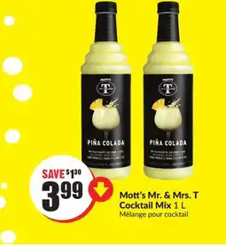 FreshCo Mr.& Mrs. T Cocktail Mix 1 L offer