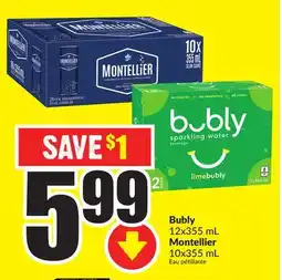 FreshCo Bubbly 12x355 mL Montellier 10x355 mL offer