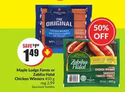 FreshCo Maple Lodge Farms Or Zabiha Halal Chicken Wieners 450 g offer