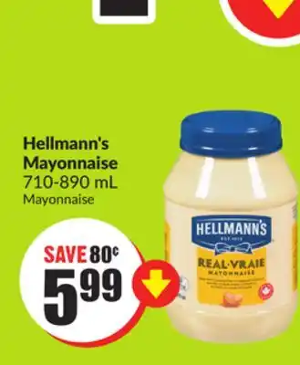 FreshCo Hellmann's Mayonnaise 710-890 mL offer