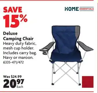 Home Hardware Deluxe Camping Chair offer