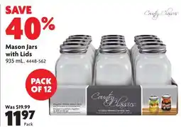 Home Hardware Mason Jars with Lids offer