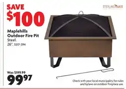Home Hardware Maplehills Outdoor Fire Pit offer