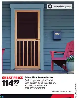 Home Hardware 5 Bar Pine Screen Doors offer