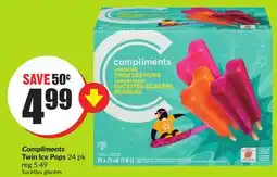 Chalo FreshCo Compliments Twin Ice Pops 24 pk offer