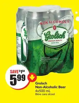 Chalo FreshCo Grolsch Non-Alcoholic Beer 4x500 mL offer
