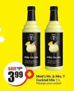 Chalo FreshCo Mott's Mr. & Mrs. T Cocktail Mix 1 L offer