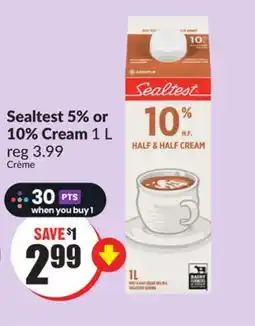Chalo FreshCo Sealtest 5% or 10% Cream 1 L offer