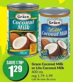 Chalo FreshCo Grace Coconut Milk or Lite Coconut Milk 400 mL offer