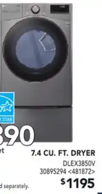 RONA LG 7.4 CU. FT. DRYER offer