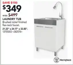 RONA WESTINGHOUSE LAUNDRY TUB 21.33' x 24.17 x 33.85 offer