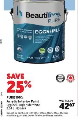 Home Hardware Acrylic Interior Paint offer