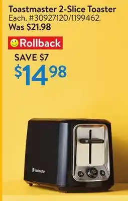Walmart Toastmaster 2-Slice Toaster offer