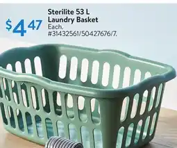 Walmart Sterilite 53 L Laundry Basket offer