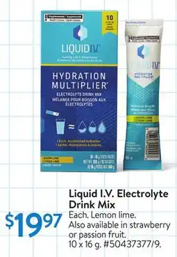 Walmart Liquid I.V Electrolyte Drink Mix offer