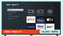 Walmart onn. 43 4K UHD HDR Roku Smart TV offer