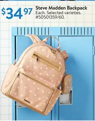 Walmart Steve Madden Backpack offer