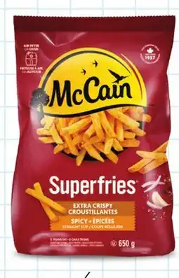 Walmart McCain Superfries Extra Crispy Spicy Straight Cut or 5-Minute Shoestring Fries offer