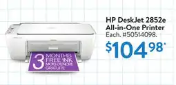 Walmart HP DeskJet 2852e All-in-One Printer offer