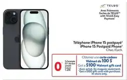 Walmart iPhone 15 Postpaid Phone offer