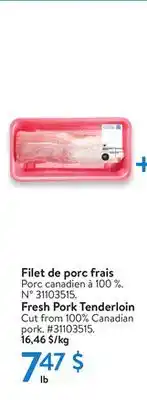 Walmart Fresh Pork Tenderloin offer