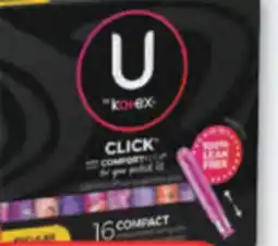 Familiprix U by KOTEX, Liners or pads, selected sizes offer