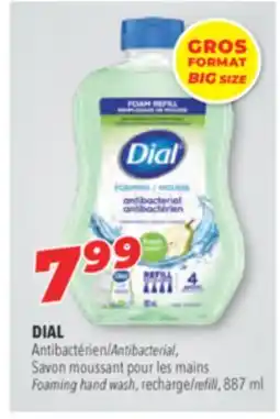Familiprix DIAL, Antibacterial, Foaming hand wash, refill, 887 ml offer