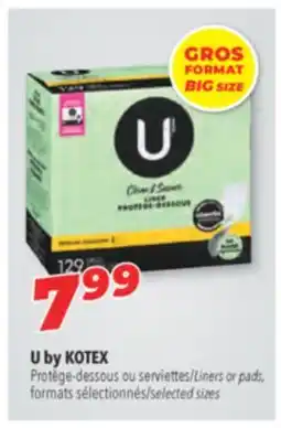 Familiprix U by KOTEX Liners or pads, /selected sizes offer