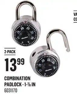 Canac Combination Padlock - 1-7/8 in offer