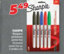 Familiprix SHARPIE pointe fine Permanent marker fine tip, 5 units offer