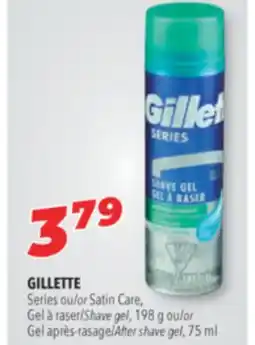Familiprix GILLETTE Satin Care, Shave gel, 198 g or After shave gel, 75 ml offer