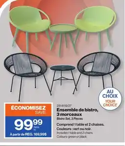 Patrick Morin Bistro Set, 3 Pieces offer