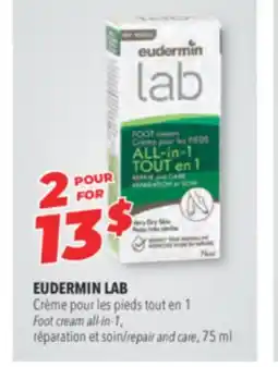 Familiprix EUDERMIN LAB, Foot cream all-in-1, repair and care, 75 ml offer