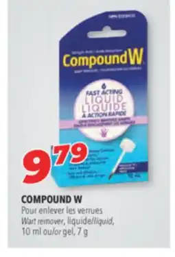 Familiprix COMPOUND W, Wart remover, liquid, 10 ml or gel, 7 g offer