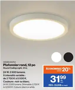 Patrick Morin Round Ceiling Light, 12 in offer