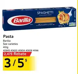 Mayrand Pasta Barilla offer