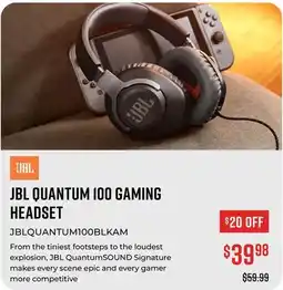 Canex JBL QUANTUM 100 GAMING HEADSET offer