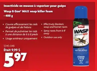 Home Hardware Wasp B Gon MAX wasp killer foam - 400 g offer