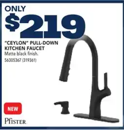 RONA CEYLON PULL-DOWN KITCHEN FAUCET offer