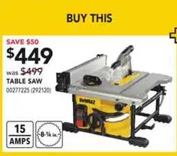 RONA DeWALT Table Saw offer