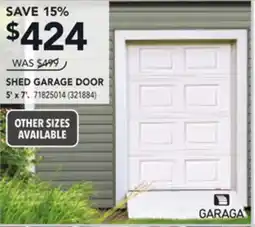 RONA GARAGA 5' x 7' SHED GARAGE DOOR offer