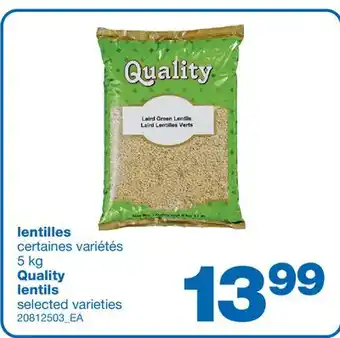 Wholesale Club LENTILLES, 5 KG offer