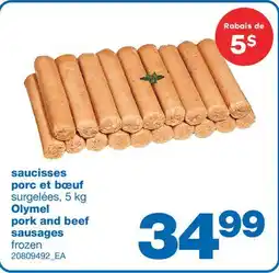 Wholesale Club SAUCISSES PORC ET BŒUF, 5 KG offer
